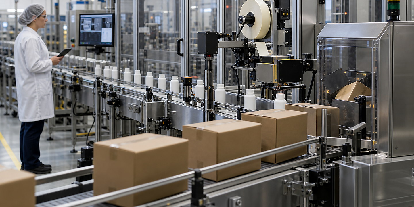 Operators checking tools through an RFID-controlled tool store or assembly station with tagged tools and reader zone visible.